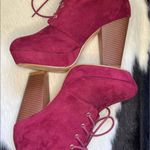 Bella Marie  Women's Goldie-21 Faux Suede Lace-up Platform HighHeel BootiesColor🍷 Photo 1