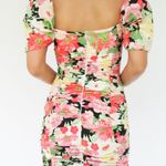 ZARA NWT  Ruched Puff Sleeve Floral Dress Size Small Photo 2