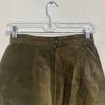 The Limited  Olive Green Suede Leather Vintage Mini Skirt Sz 4 Photo 5