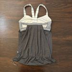 Lululemon  gray tank top w/ built in striped sports bra Photo 2
