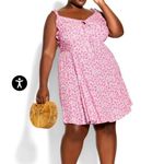 City Chic Foolish Ditsy Dress in Blush Size XXL / 24 Photo 6