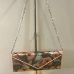 ALDO  Womens Black Floral Beaded Clutch Evening Bag Chain Strap Acrylic Alloy​​ Photo 0