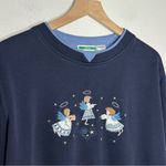 Vintage Shenanigans Blue Crewneck Angels Sweatshirt Sz M Embroidered Grannycore Photo 1