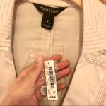 White House | Black Market NWT WHBM Blazer Blazer 0 cream color ruffle belt Photo 7