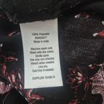 a.n.a  A New Approach Black Sheer Floral Blouse Ruffle Sleeves Size Small Photo 3