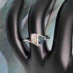 Blue Kyanite & CZ Silver ring size 6 Photo 5