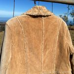 70’s Vintage Retro Western Suede Sherpa Tan Jacket Large Photo 8