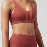 Athleta M Allyson Felix Legend V-Neck Bra D-DD Medium Muted Red Heather Two Tone Photo 1