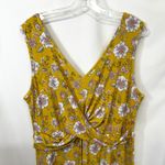 Candies XL Mini Dress Yellow Floral Twist Front Sleeveless Preppy Boho 1039 Photo 2