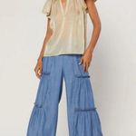 Current Air 💕💕 Sparkle Flutter Top ~ Light Gold Large L NWT Photo 1