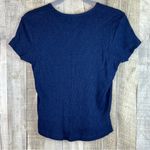 Faded Glory  Size Small Ribbed Crewneck Short Sleeve Navy Blue Top Very S… Photo 1