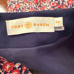 Tory Burch Drop Waistline Fit & Flare Dress Red Blue Floral Mini Size Small Photo 6