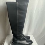 Anne Klein Aksable Black Leather Knee Boots Size 8M Zipper Repair Neede Photo 2