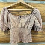 Abercrombie & Fitch Smocked Beige Top Photo 1