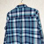 Toad&Co Organic Cotton Indigo Ridge Roll Up Longsleeve Shirt Pullover Plaid L Blue Size L Photo 5