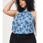 Torrid Floral Clip Chiffon Mock Neck Halter Size 1X Photo 6