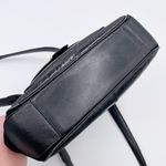 Brighton Vintage Purse Black Croc Embossed Leather Suede Metal Chain Link Strap Photo 10