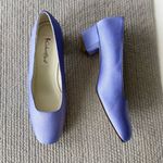 Vintage Lilac Cornflower Blue Colorifics Low Block Heel Square Toe Pumps Sz 9 Photo 8