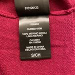 Katherine Barclay  Merino Wool V-Neck Sweater - Red Photo 3