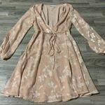 ASTR the label Burnout Wrap Long Sleeve Dress; Medium Women’s Pit Photo 0