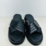 Madewell  Alina Platform Sandal Black Leather Slip On Retro Sandals 8,5 Photo 2