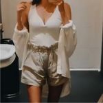 ZARA  White Micro Ribbed Sweetheart Neckline Plunging Sleeveless Bodysuit Photo 2