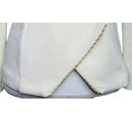 Womens Vintage Matthew & Davis For BL Ivory Gold Trim Knit Sweater Blazer Sz 6P Photo 5