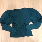 ZARA  Green Puff Sleeve Top Photo 0