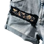 Wrangler Playboy Hand Stitched Denim Jeans Shorts Size 30 Waist Casual Western Photo 3