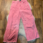 Gap  Wide Leg Denim Jeans Size 28 6 Raw Hem Salmon Pink Color Womens Photo 0