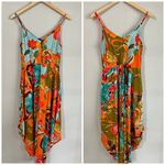 1. State  Floral Wide-Leg Boho Jumpsuit Rayon Asym Hem Tie Waist Size S Photo 1