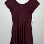 Honey Mark pepper swim dress pockets maroon women’s size small new with tags Purple Photo 0