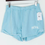 PacSun NWT  Womens Drawstring Fleece Sweat Shorts Size XS Blue Casual Cozy Lounge Photo 0