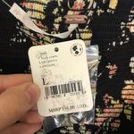 Free People NWT Black Floral Tie Back Crop Top Size L Photo 6