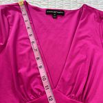 Almost Famous  Barbiecore Fuchsia V-Neck Blouse Photo 9