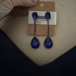 Blue Short Formal Dress. Corset Back With Pockets And Earrings Size 12 Photo 3