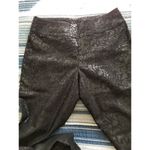 Nic+Zoe  Wonder Stretch Embossed Shimmer Slim Black Pants Womens Size 4 Photo 3