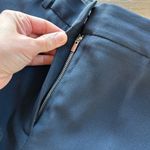 Aritzia Babaton New Agency Mirror Crepe Navy Pants 4 Photo 7