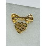 Bow and dangle heart brooch 1980’s Avon Gold Photo 2