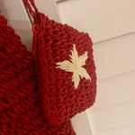 Faded Glory Red crochet bag Boho Crossbody Handbag Purse w crochet change purse Beach Photo 3