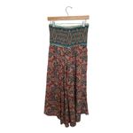 Belle France Paisley Palazzo Cropped Pants Size M Wide Leg Boho Made in Italy Red Size M Photo 4