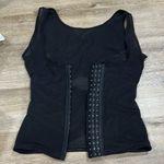 Black Women's corset type button shapewear top. Sheer Large Photo 0