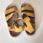 Universal Threads Universal Thread Mustard Yellow Platform Cork Strappy Buckle Sandals Sz 7 Photo 6