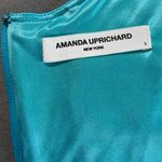 Amanda Uprichard  Cropped Leather Looking Top Turquoise‎ Size Small Photo 2