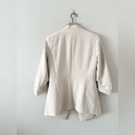 Rachel Zoe  Cinch Sleeve Open Drape Blazer in Cream Size S Photo 2