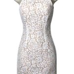 Keepsake white beige floral lace fitted mini dress XXS C7 Photo 0