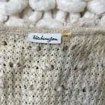 Cream Textured Women's Sweater Vest Size M Photo 2