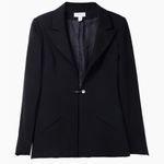 Karl Lagerfeld  x H&M Black Wool Blazer Chain Button Women’s Size 8 EUC Photo 0