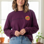 Santa Cruz ‎ Skateboard Long Sleeve Maroon Tshirt Men Unisex Medium EUC Photo 0