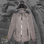 MICHAEL Michael Kors Gun Metal Missy Faux Shearling Lined Jacket Photo 1